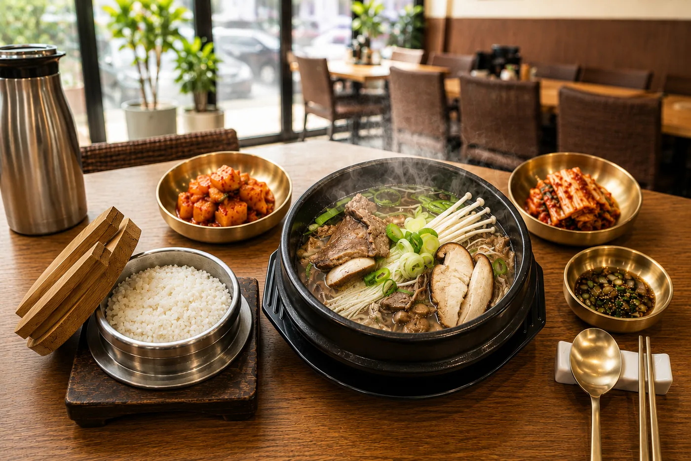 맑고 깊은 육수의 나루담 갈비탕 한 상
